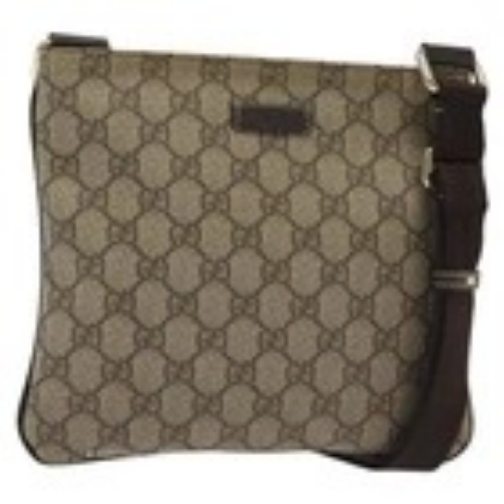 Gucci Gg Supreme Shoulder Bag Pvc Beige Gold 201538 Auth 137883